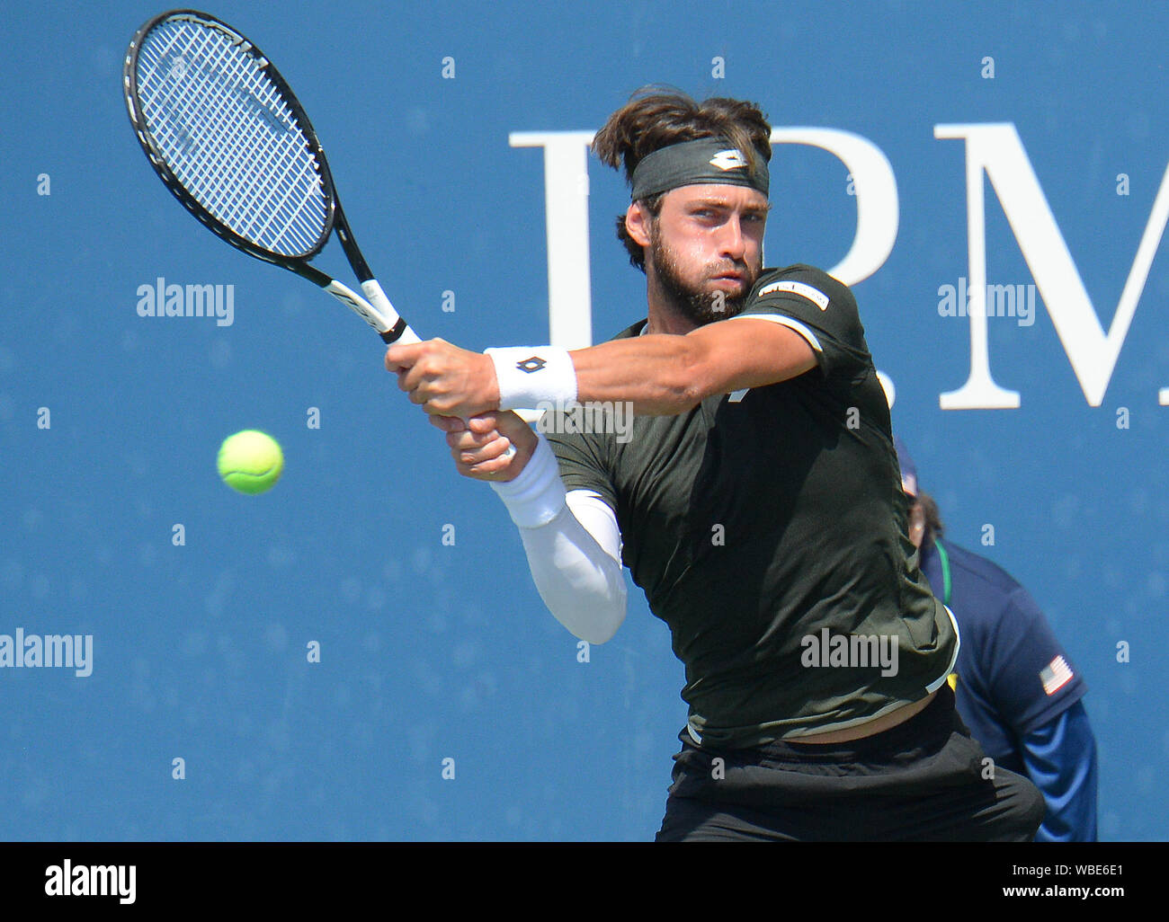 New York, USA. 26th Aug, 2019. Day 1 Nikoloz Basilashvili  (GEO) in first round match Photo Anne Parker International Sports Fotos Ltd/Alamy Live News Credit: Roger Parker/Alamy Live News Stock Photo