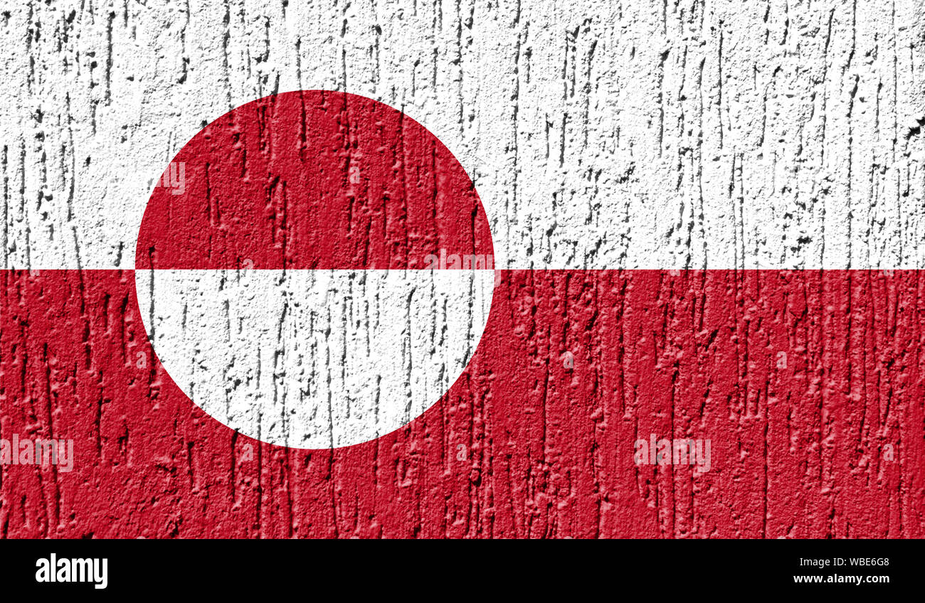 Flag of Greenland close up painted on a cracked wall Stock Photo - Alamy