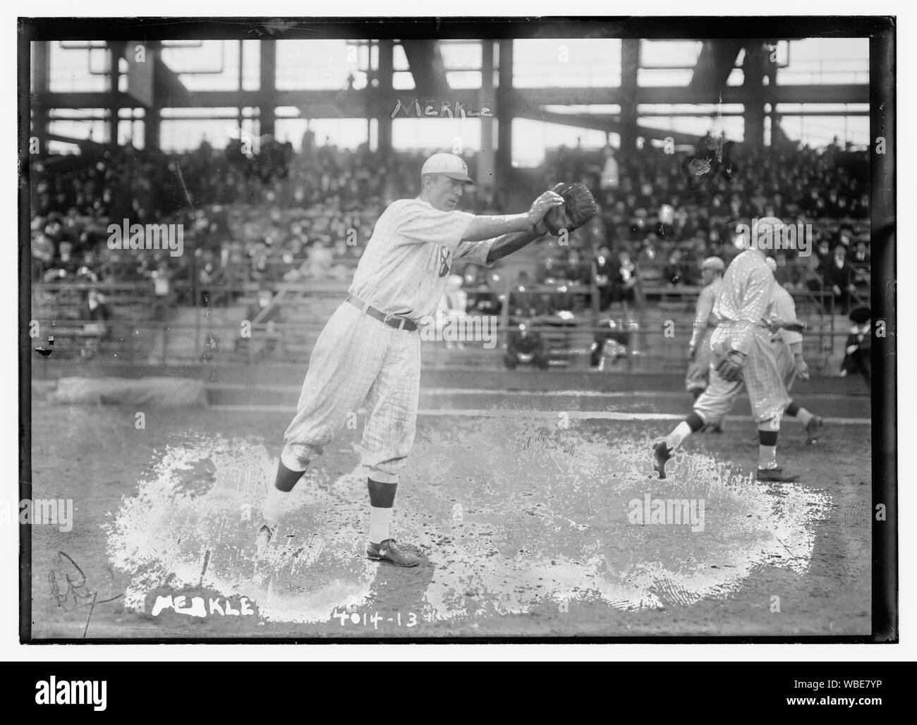 Fred Merkle, Brooklyn NL (baseball) Abstract/medium: 1 negative : glass ; 5 x 7 in. or smaller. Stock Photo