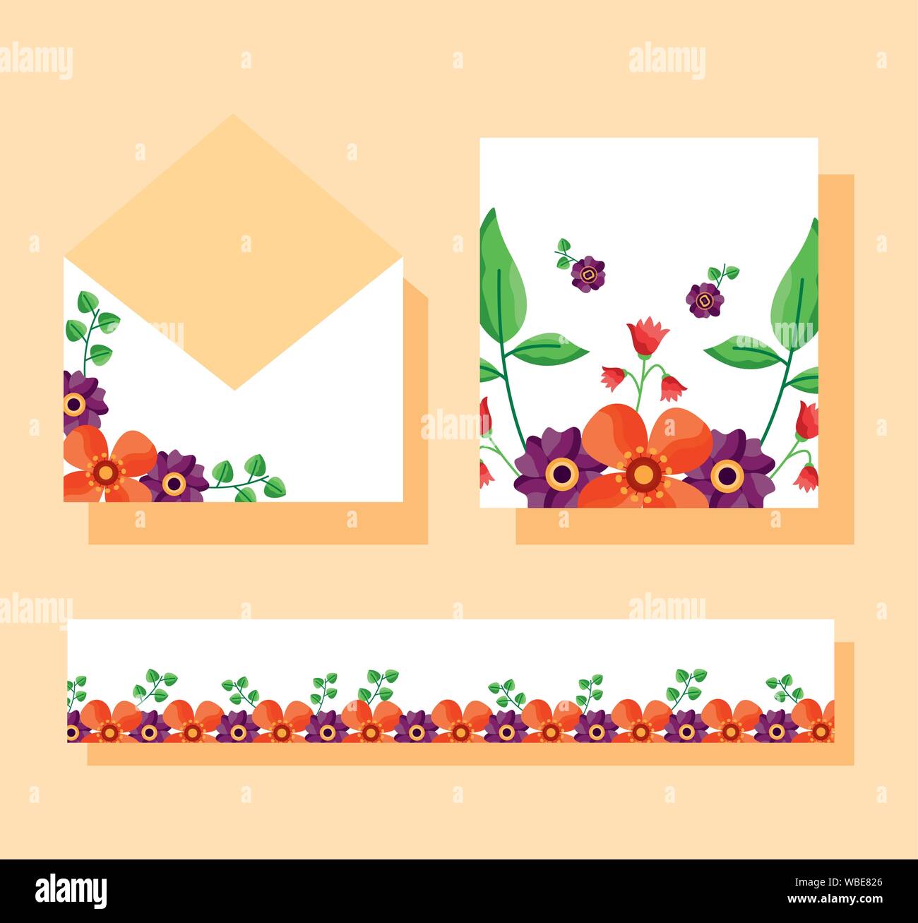 Rustic envelope invitation Stock Vector Images - Alamy