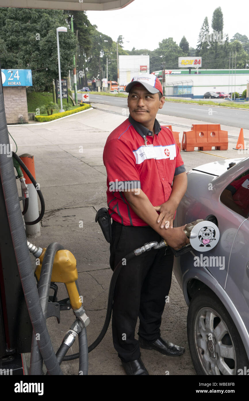 August 7, 2019, Guatemala City, Guatemala, Guatemala: Texaco gas