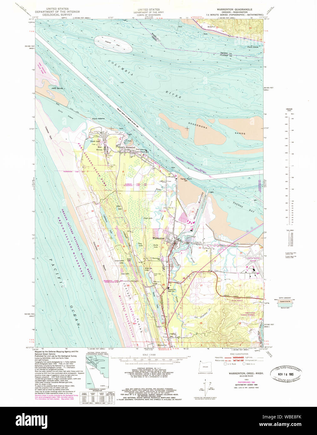 Warrenton oregon map hires stock photography and images Alamy