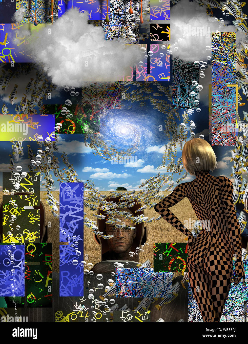 Complex Surreal Abstract Art Stock Photo - Alamy