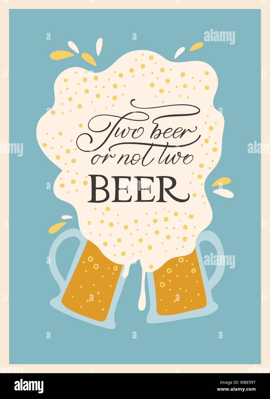 Beer festival vector ornate illustration. Oktoberfest detailed card with lettering quote in a