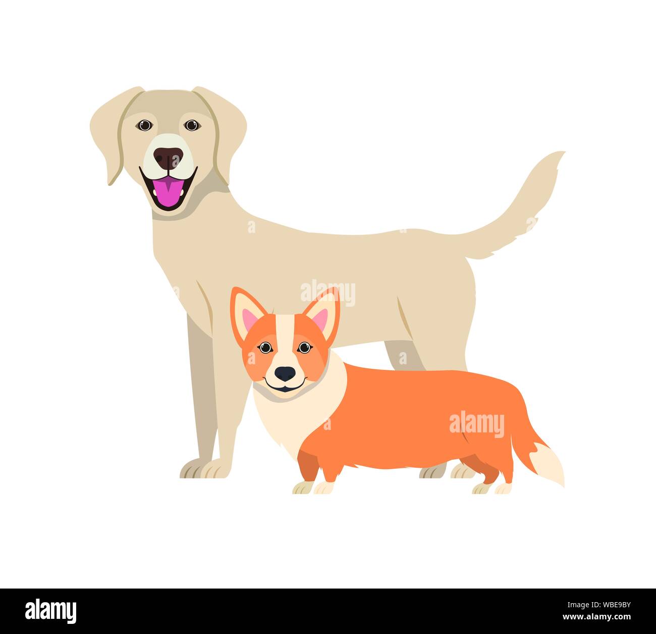 cute and adorable dogs on white background Stock Vector Image & Art - Alamy