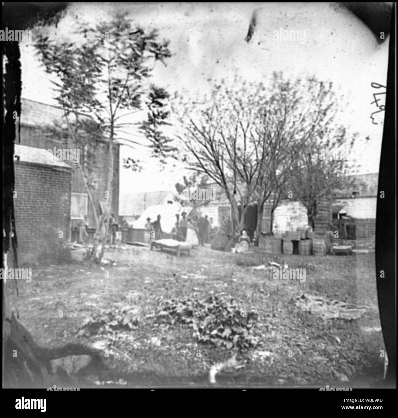 Fredericksburg, Va. Cooking tent of the U.S. Sanitary Commission Abstract: Selected Civil War photographs, 1861-1865 Stock Photo