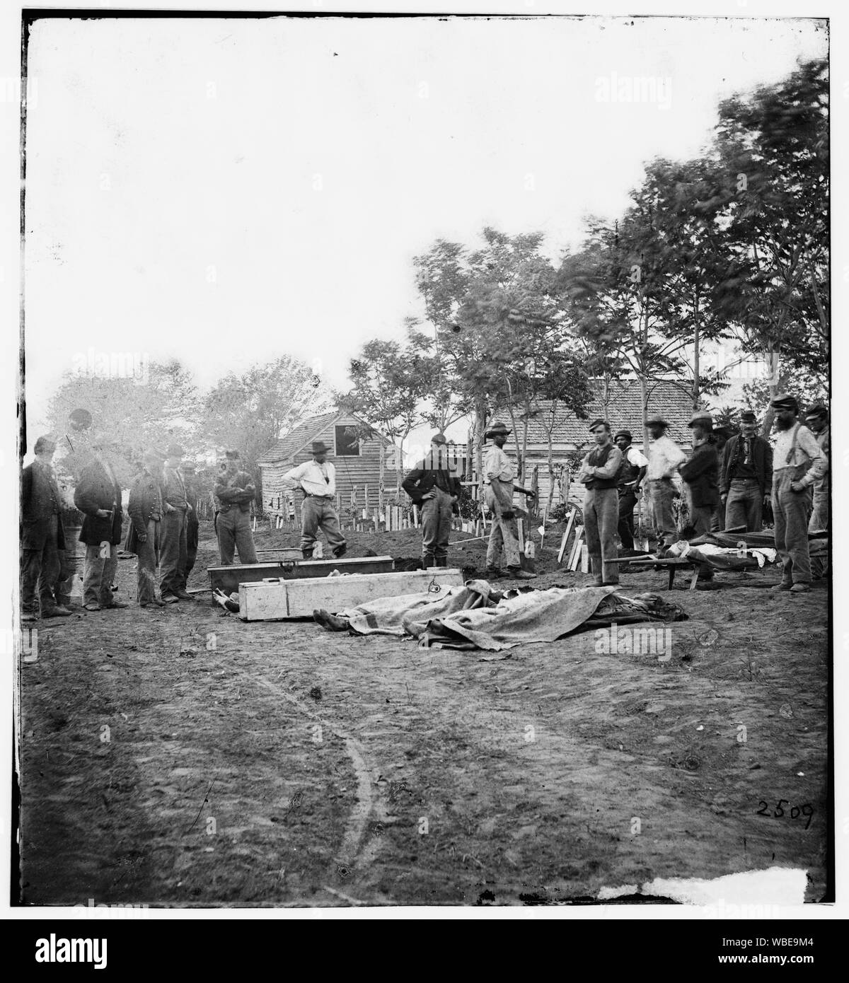 Fredericksburg, Va. Burial of Unoin soldiers Abstract: Selected Civil War photographs, 1861-1865 Stock Photo