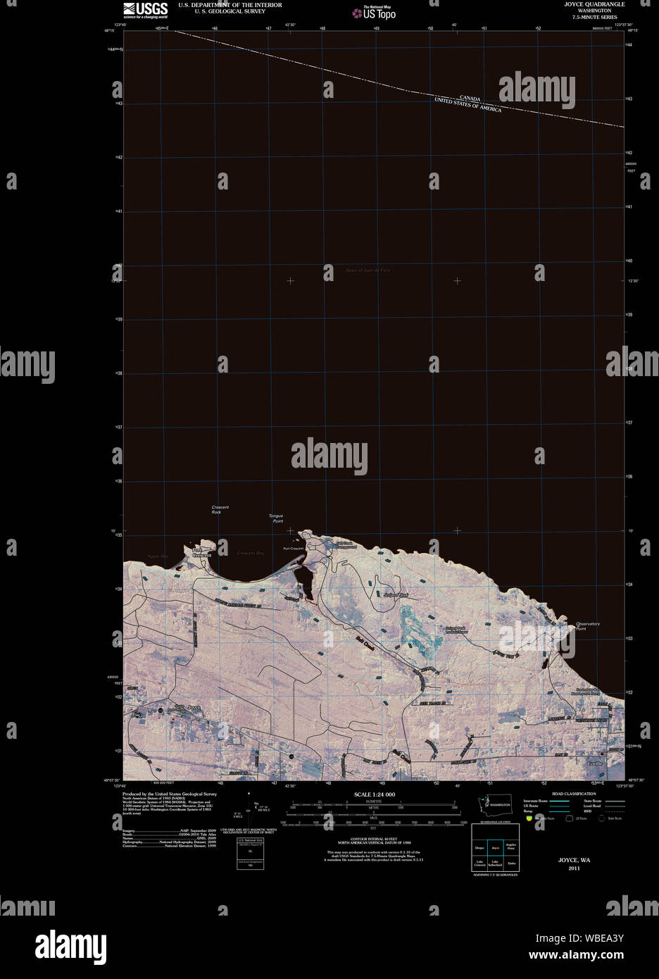 Joyce washington state map hires stock photography and images Alamy