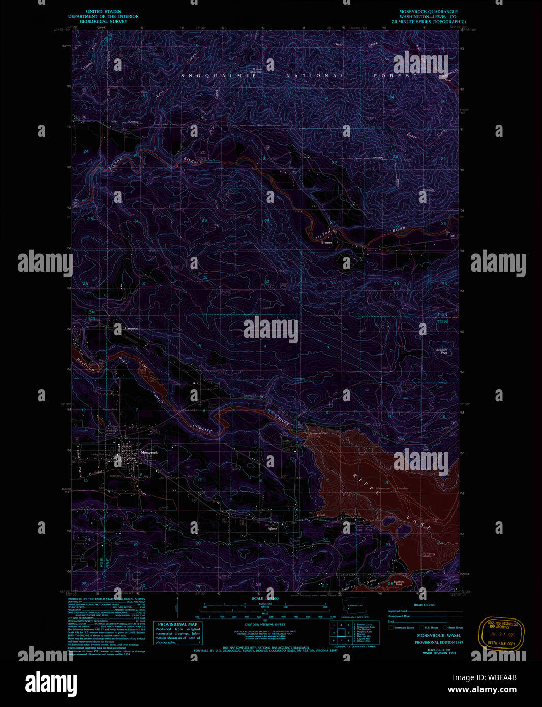 Map of mossyrock hi-res stock photography and images - Alamy