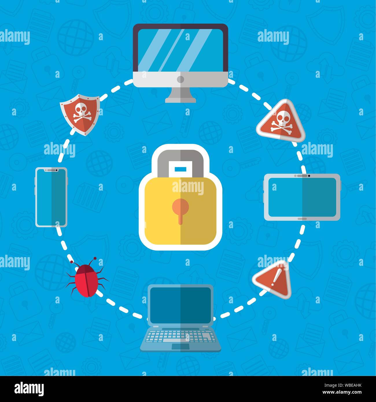 technology internet security flat design Stock Vector Image & Art - Alamy