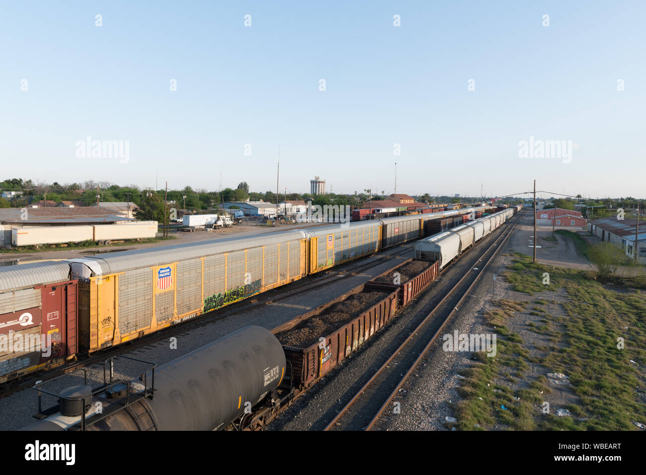 Freightrail yard in Laredo, Texas Stock Photo Alamy