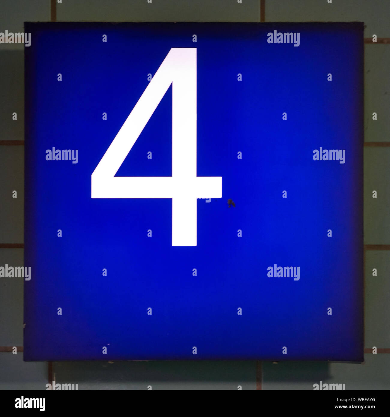 Railway sign number 4 hi-res stock photography and images - Alamy