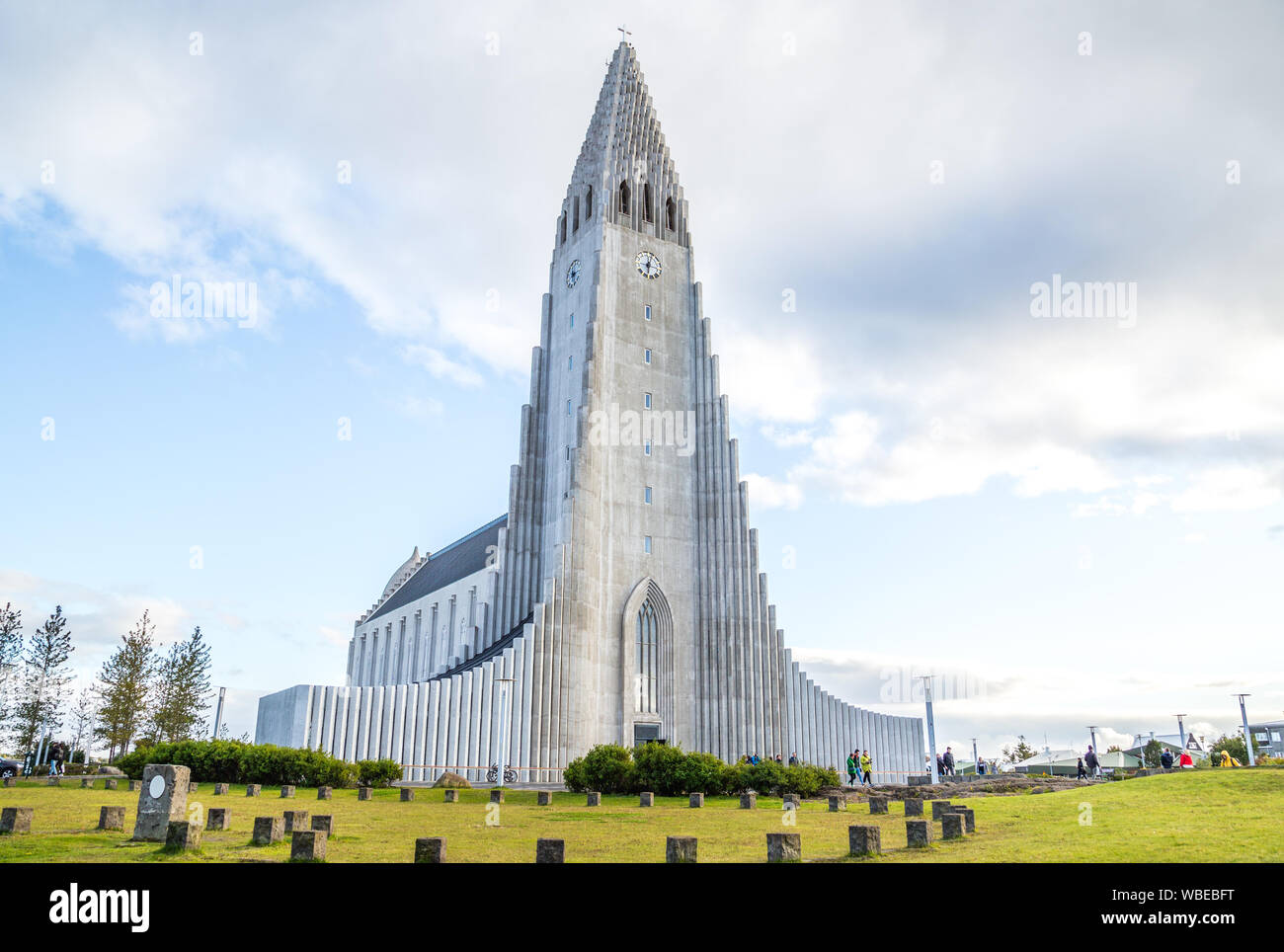 Largest church in Iceland, Hallgrimskirkja in Reykjavik Stock Photo