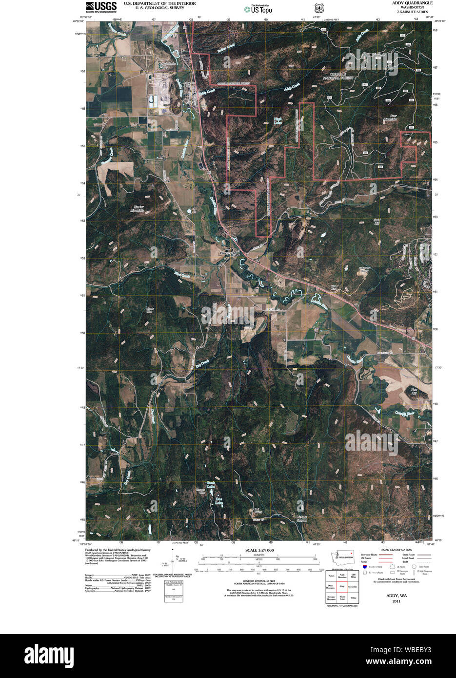 Addy washington state map hires stock photography and images Alamy