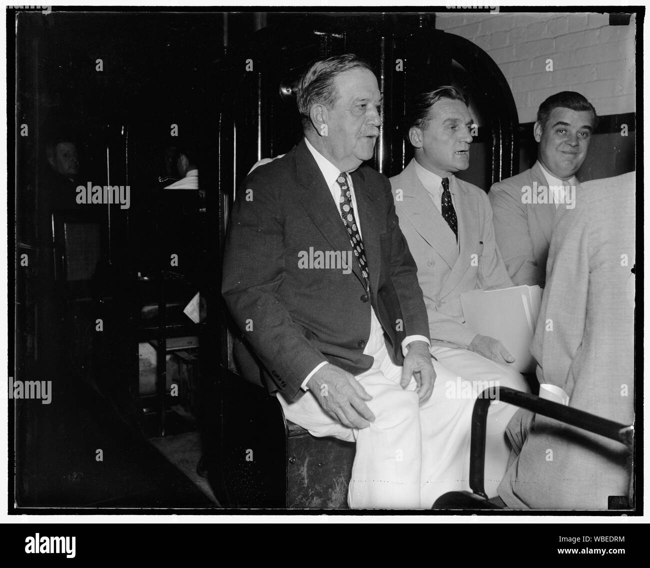 From South Carolina. Washington, D.C., Aug. 19. A new snapshot of Senator Ellison D. Smith, Democrat of South Carolina, 8/19/37 Abstract/medium: 1 negative : glass ; 4 x 5 in. or smaller Stock Photo