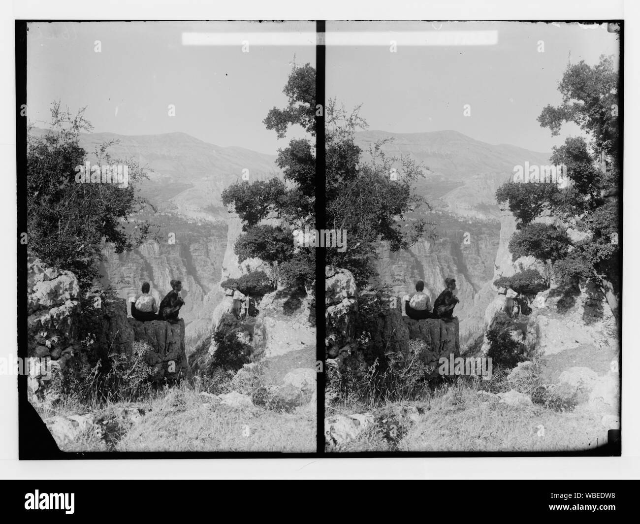 From Tripoli to cedars of Lebanon. Bsherreh from Wadi Kadesha Abstract/medium: G. Eric and Edith Matson Photograph Collection Stock Photo