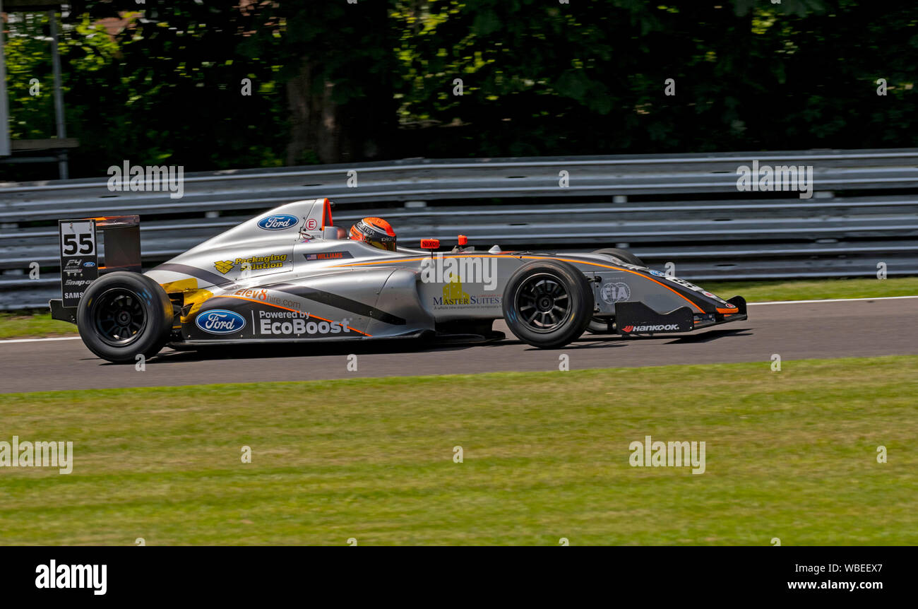 Car 55, Driver, Carter Williams, JHR Developments, Oulton Park F4 Championship Stock Photo