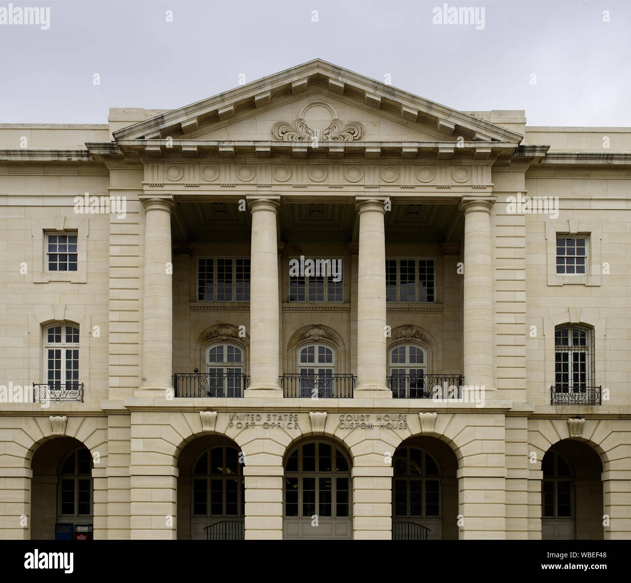 Front exterior detail, U.S. Post Office and Courthouse, Laredo, Texas