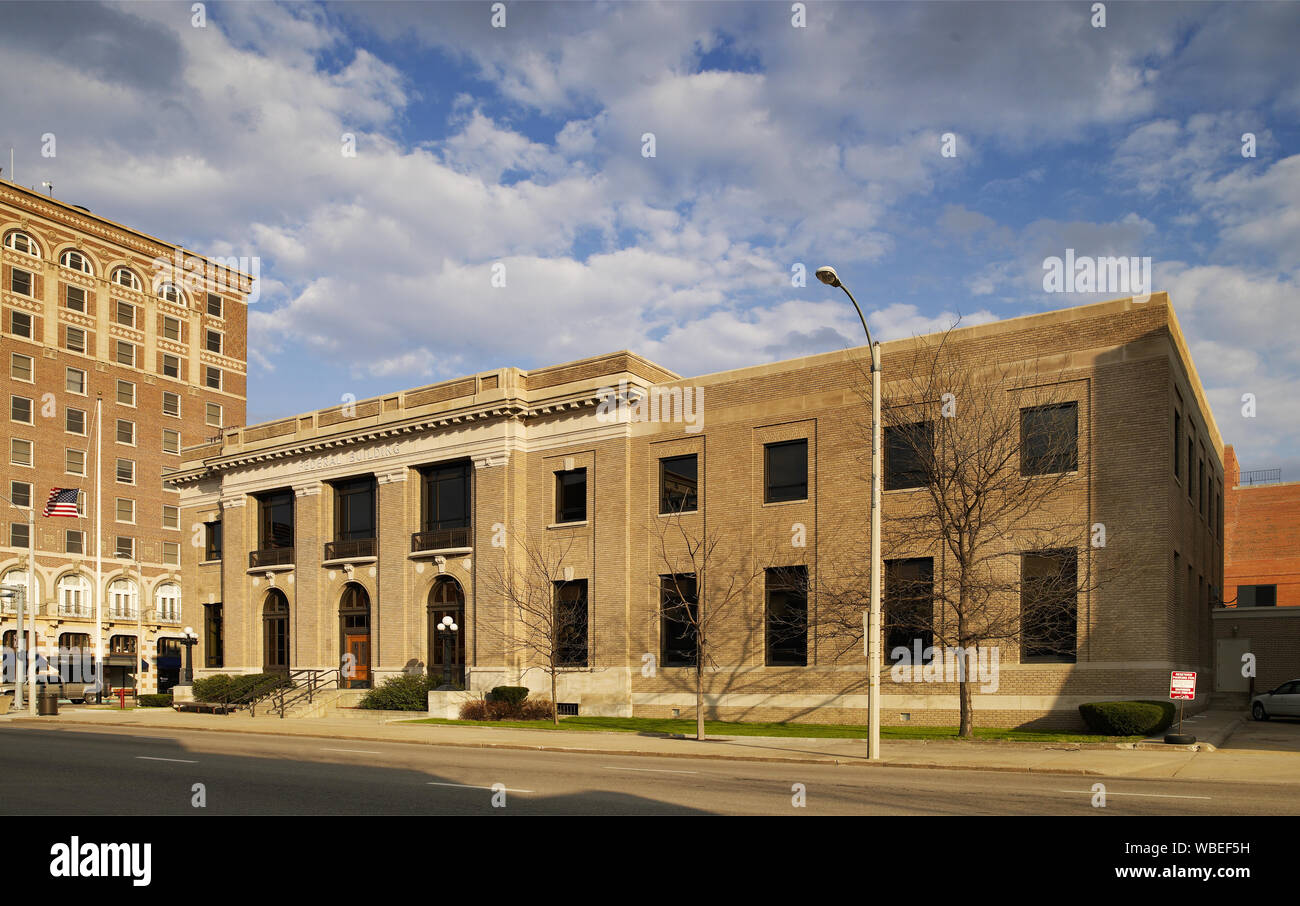 Front exterior, Federal Building, Grand Island, Nebraska Stock Photo