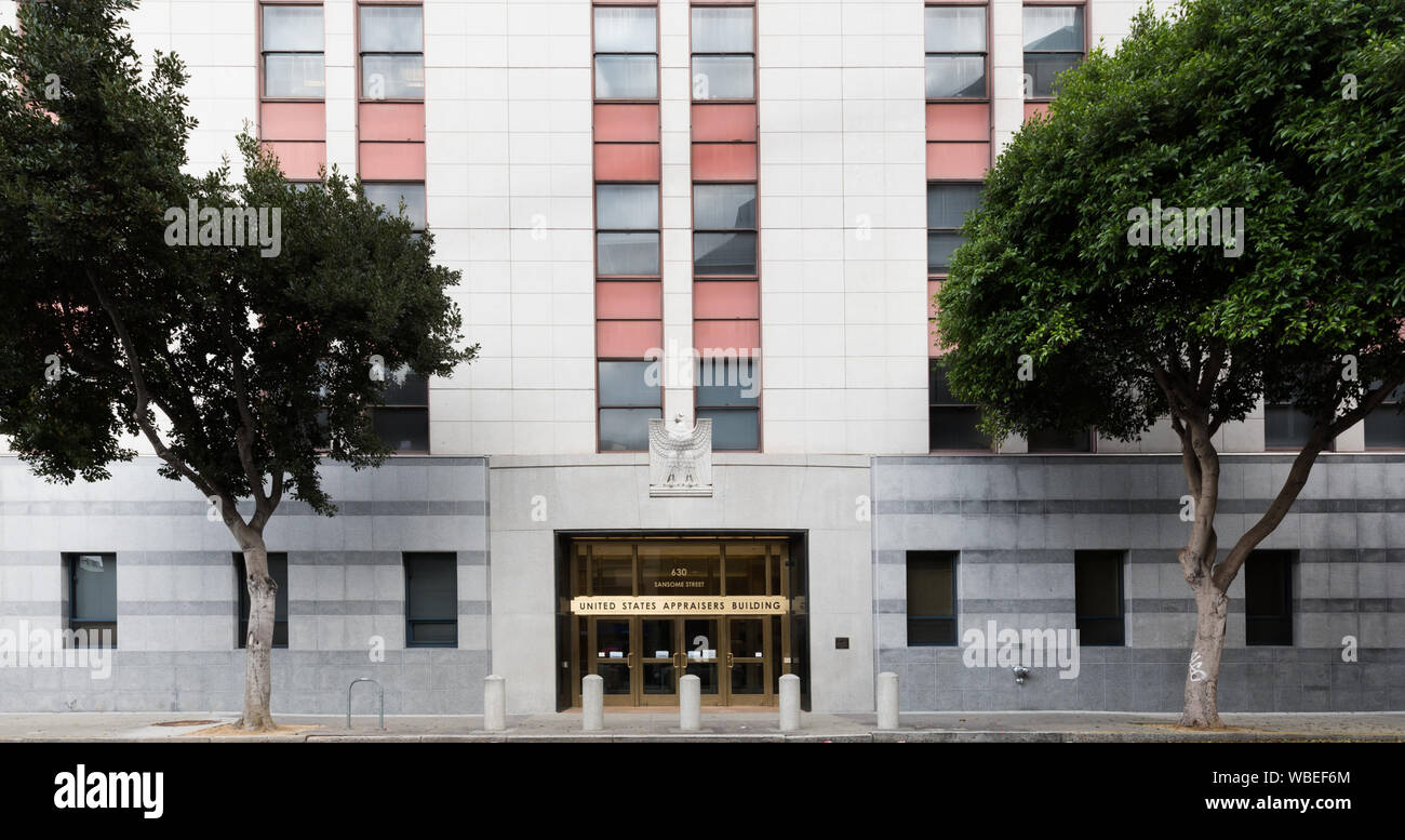 Front facade, Appraisers Building, San Francisco, California Stock