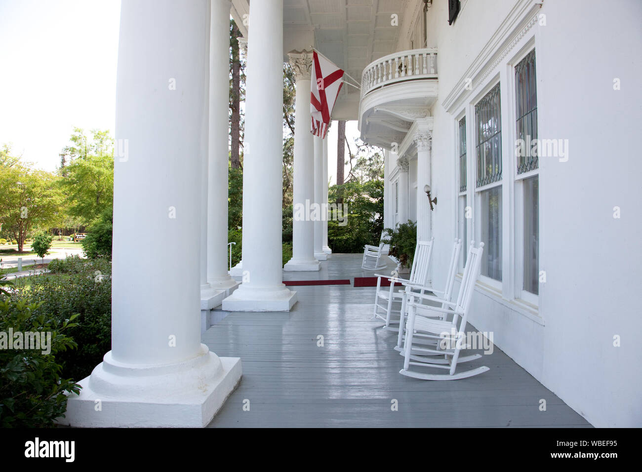 Front porch, Shorter Mansion, Eufaula, Alabama Stock Photo Alamy