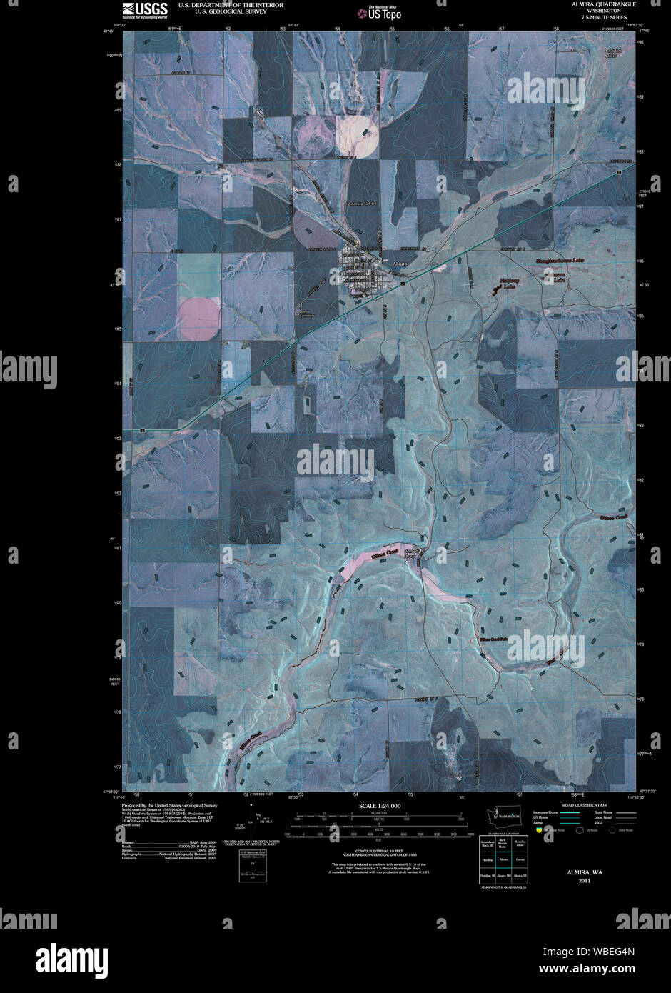 Map of almira washington hires stock photography and images Alamy