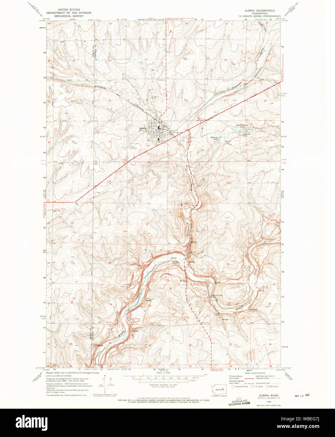 Almira washington map hires stock photography and images Alamy