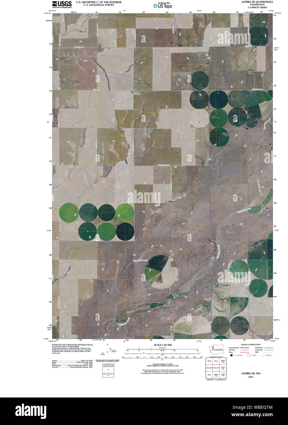 Map of almira washington Cut Out Stock Images & Pictures Alamy