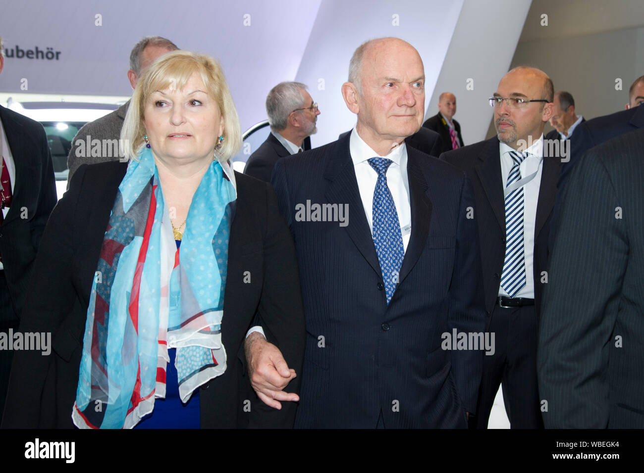 Hamburg, Deutschland. 27th Aug, 2019. Ferdinand PIECH died at the age of 82 years. Archive photo: The chairman of the supervisory board Ferdinand PIECH and wife Ursula on tour of the exhibition hall, Annual General Meeting of Volkswagen AG Aktiengesellschaft in Hamburg on 19.04.2012 å | usage worldwide Credit: dpa/Alamy Live News Stock Photo