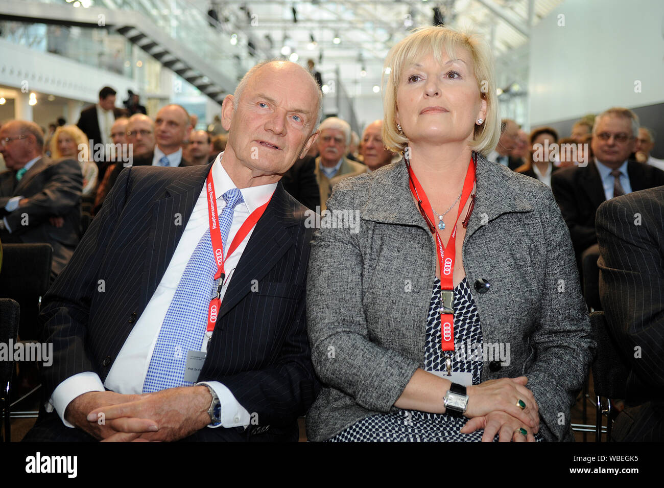 Ingolstadt. 7th May, 2008. Ferdinand PIECH died at the age of 82 years. Archive photo: Prof.Dr. Ing. Ferdinand K.PIECH with wife Ursula. Audi Annual General Meeting on May 7, 2008 in Ingolstadt.Automobilwirtschaft. | usage worldwide Credit: dpa/Alamy Live News Stock Photo