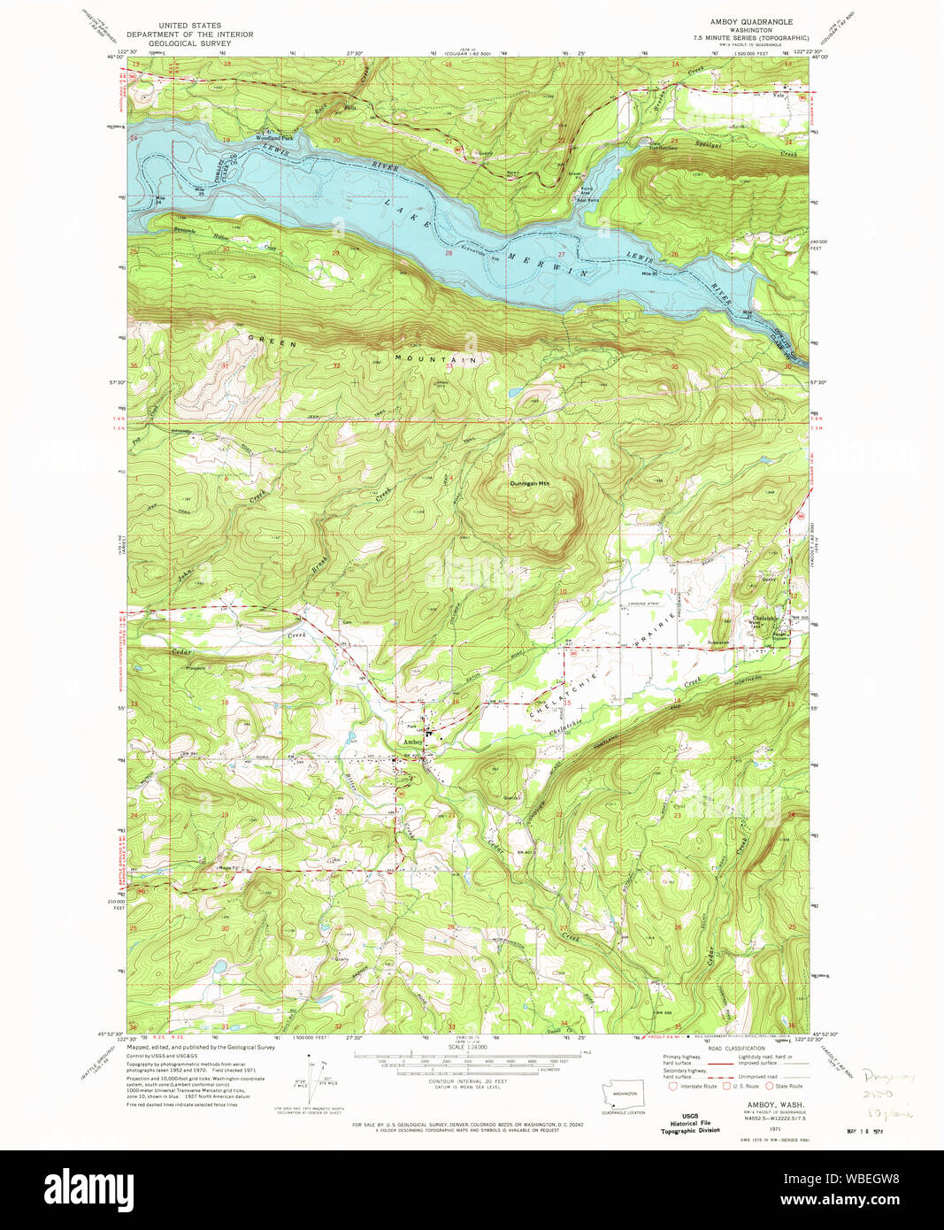 Amboy washington state map hires stock photography and images Alamy