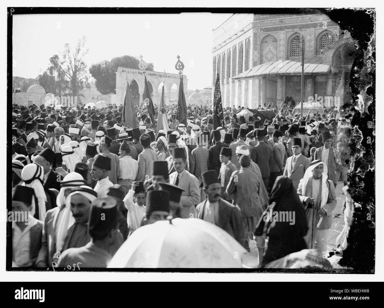 Funeral of King Hussein, Jerusalem, Temple Area Abstract/medium G