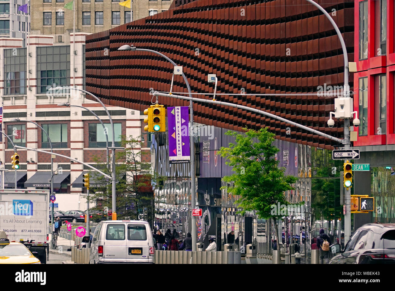 Barclay center in downtown Brooklyn NYC Stock Photo Alamy