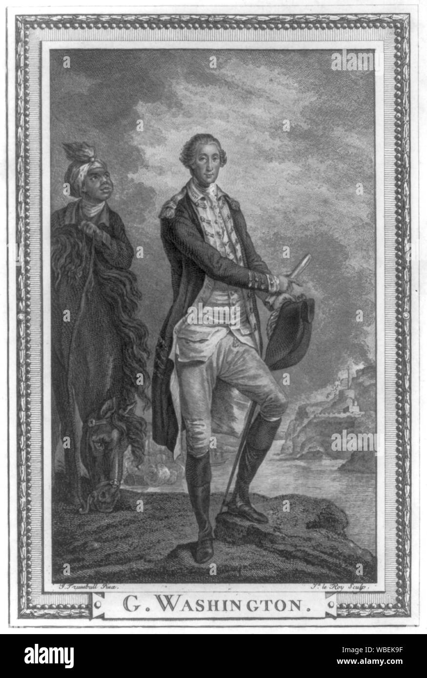 G. Washington / J. Trumbull pinx. ; Ta. le Roy sculp. Abstract/medium: 1 print : etching. Stock Photo