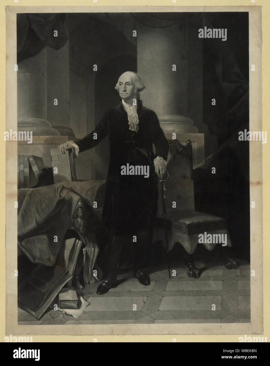 G. Washington] / P.F. Rothermel pinx ; A.H. Ritchie sc Abstract/medium: 1 print : mezzotint ; image 67 x 50 cm (image), 70.8 x 55.3 cm (sheet) Stock Photo