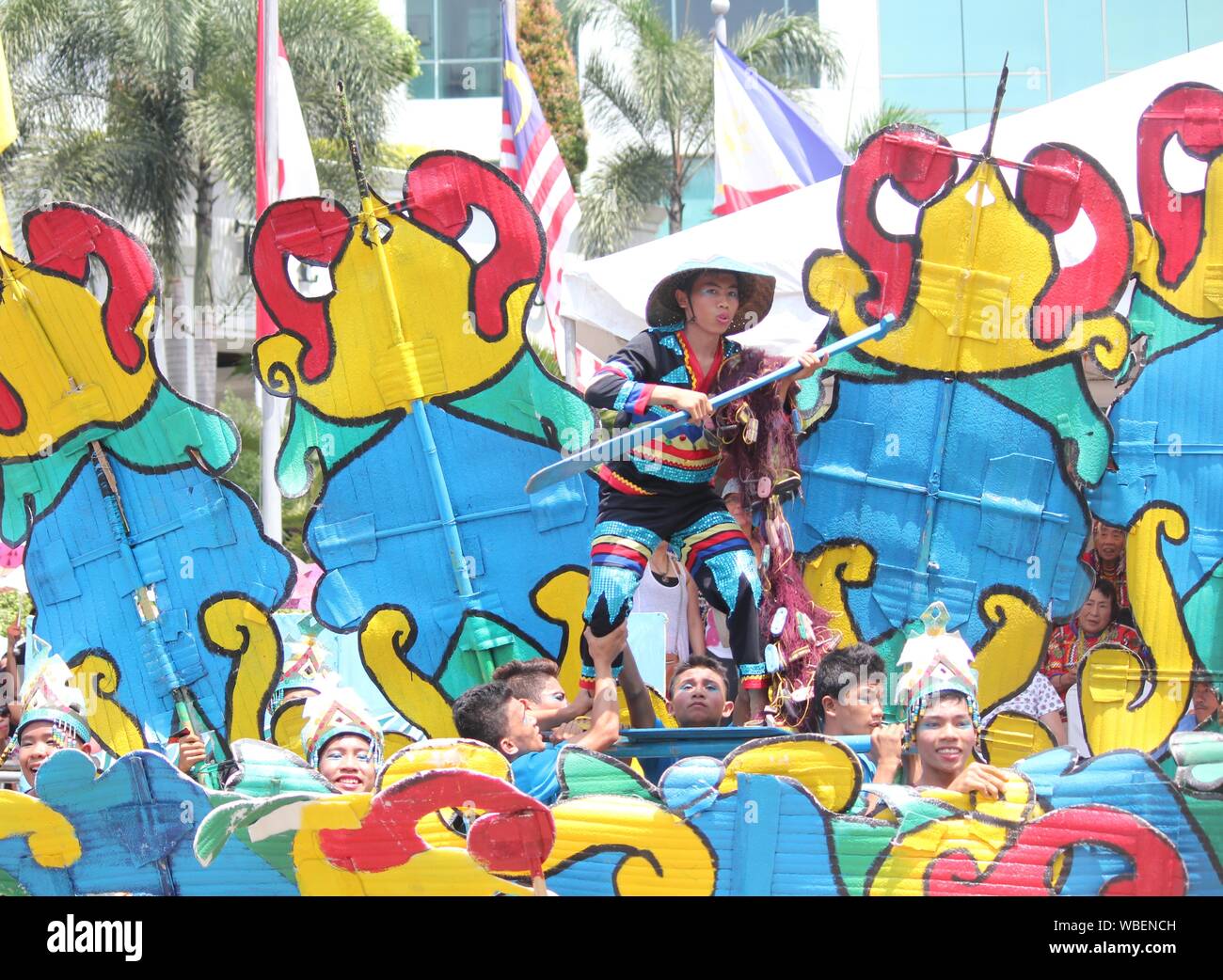 Davao City, PhilippinesAugust 2014 Festive presentation from one of