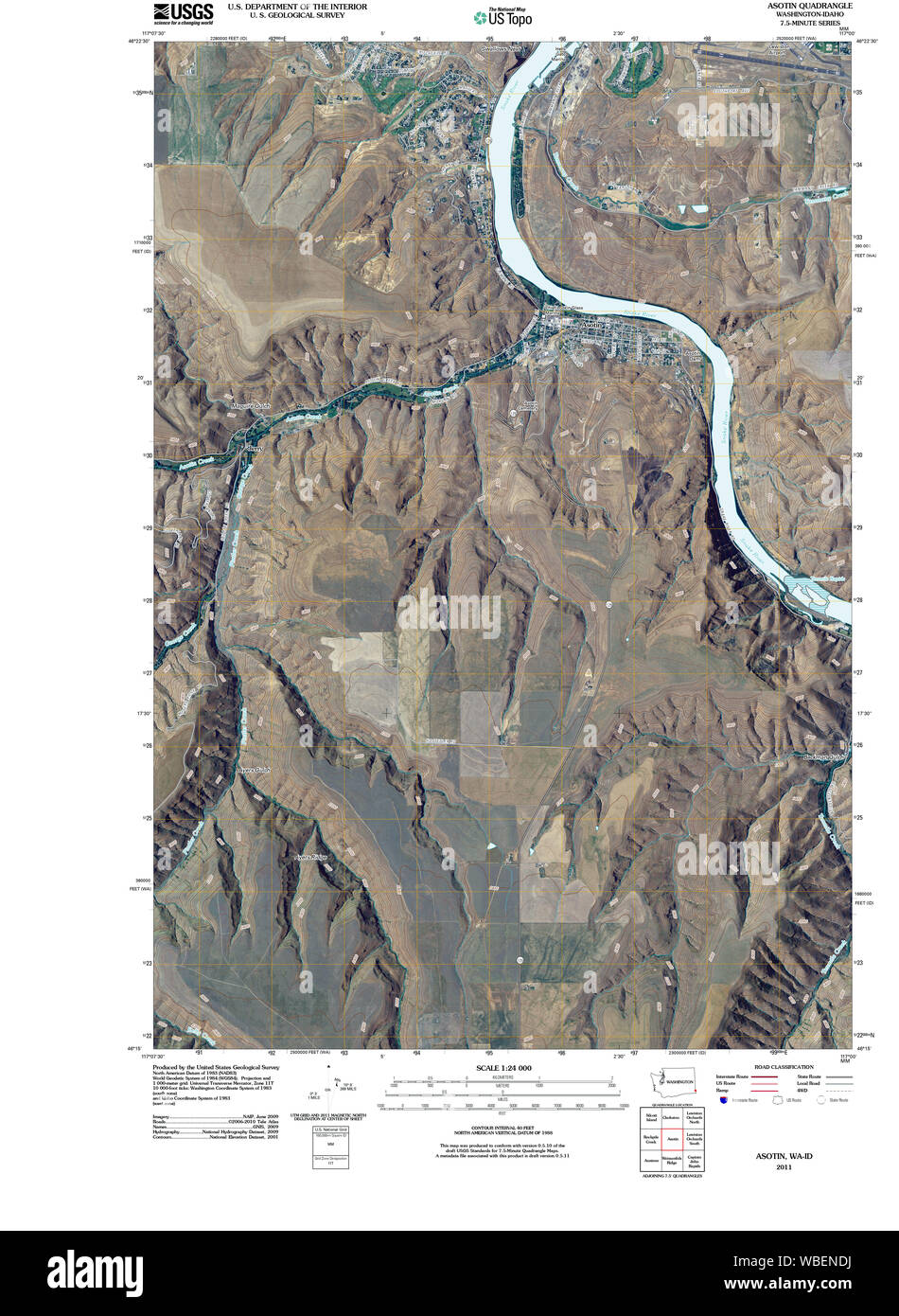 Map of asotin hires stock photography and images Alamy