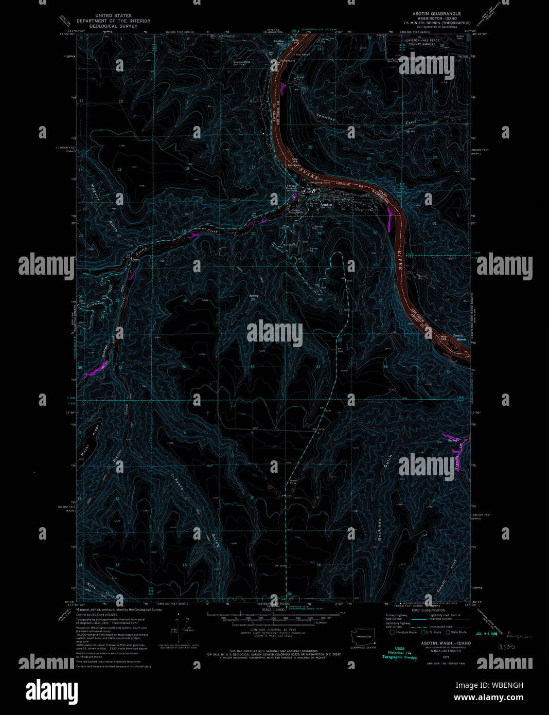 Asotin washington map hires stock photography and images Alamy