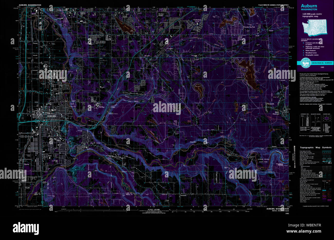 Auburn washington map hi res stock photography and images alamy