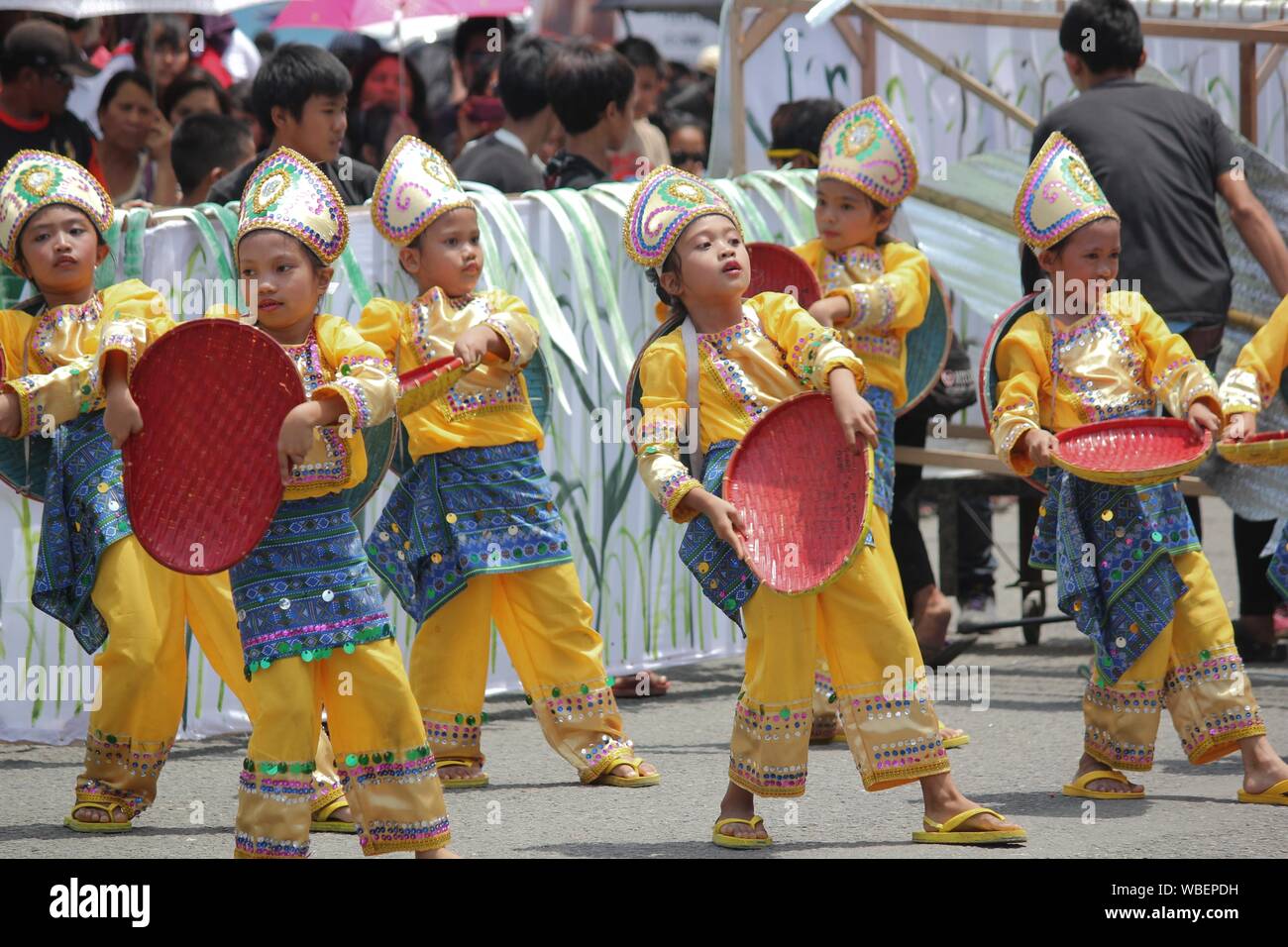 Davao City, PhilippinesAugust 2014 Streetdancers at the Kadawayan festival parade in their