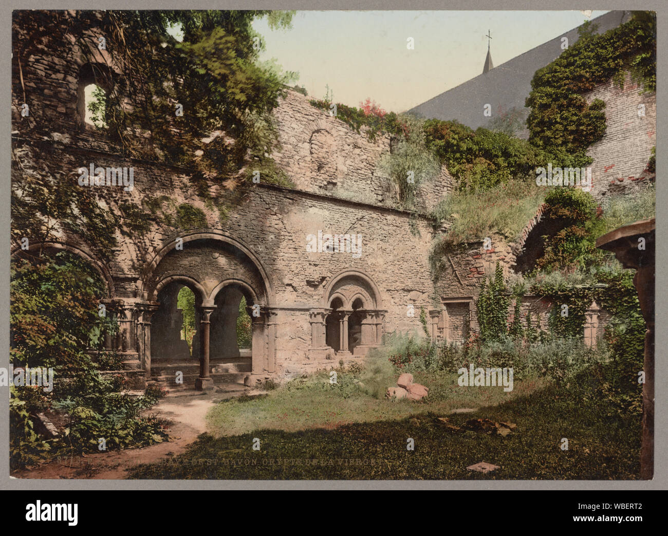 Gand. Abbaye de St. Bavon. Crypte de la Viergei Abstract/medium: 1 print : color photochrom ; sheet 17 x  23 cm. Stock Photo