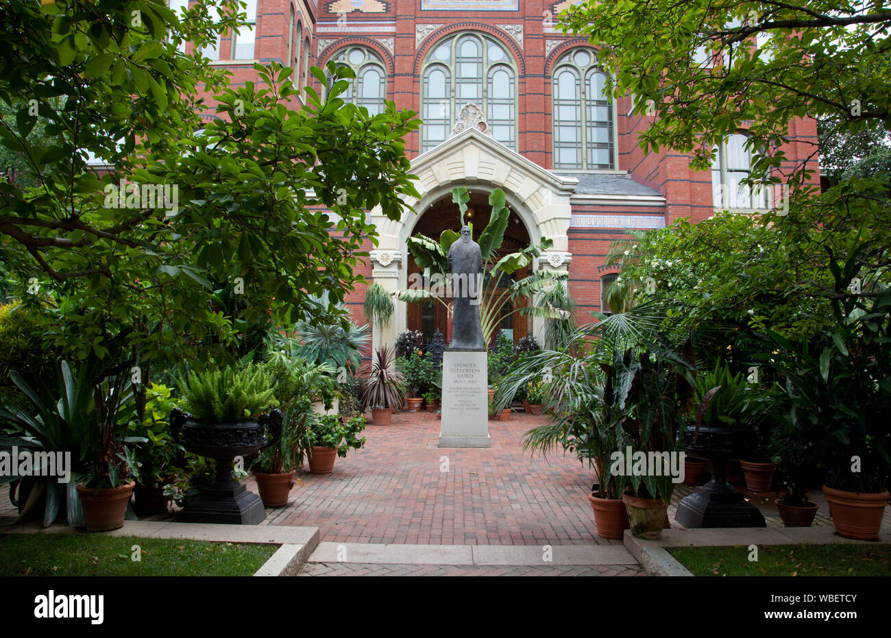 Garden at Smithsonian Arts and Industries Building, Independence Ave., SW, Washington, D.C Stock Photo