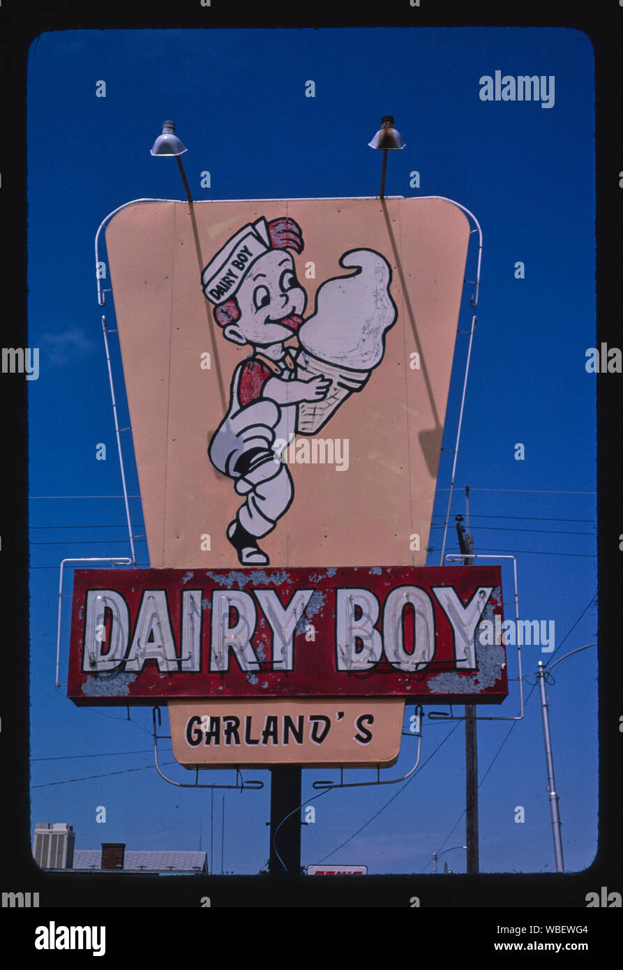 Garland Dairy Boy ice cream sign, Route 66, Weatherford, Oklahoma Stock Photo Alamy