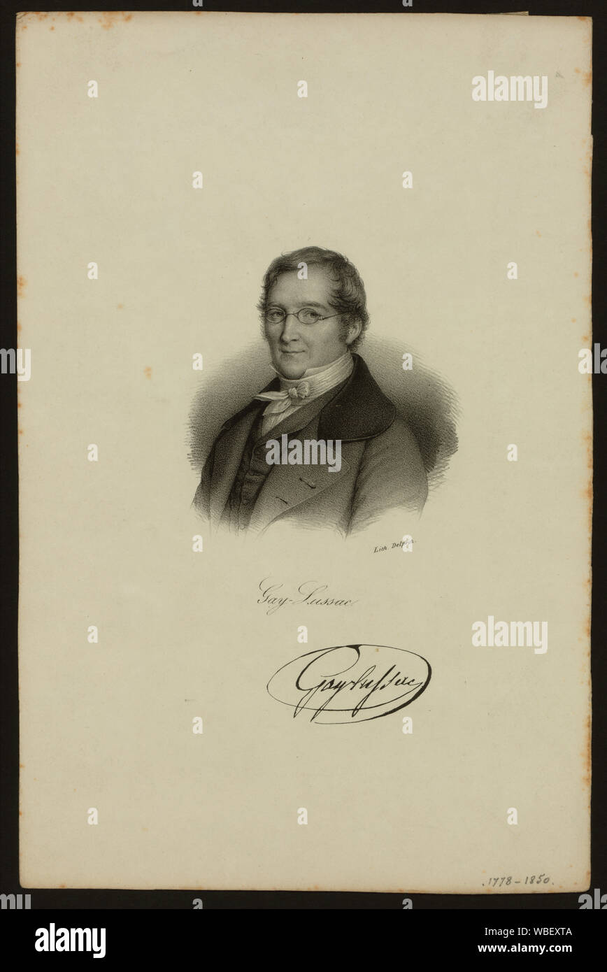 GayLussac; Headandshoulders portrait of French scientist and
