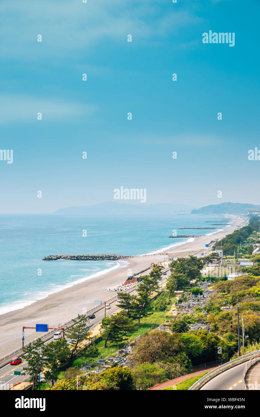 Katsurahama beach and cityscape in Kochi, Shikoku, Japan Stock Photo