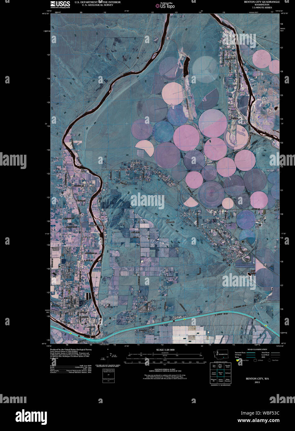Benton washington map hi-res stock photography and images - Alamy