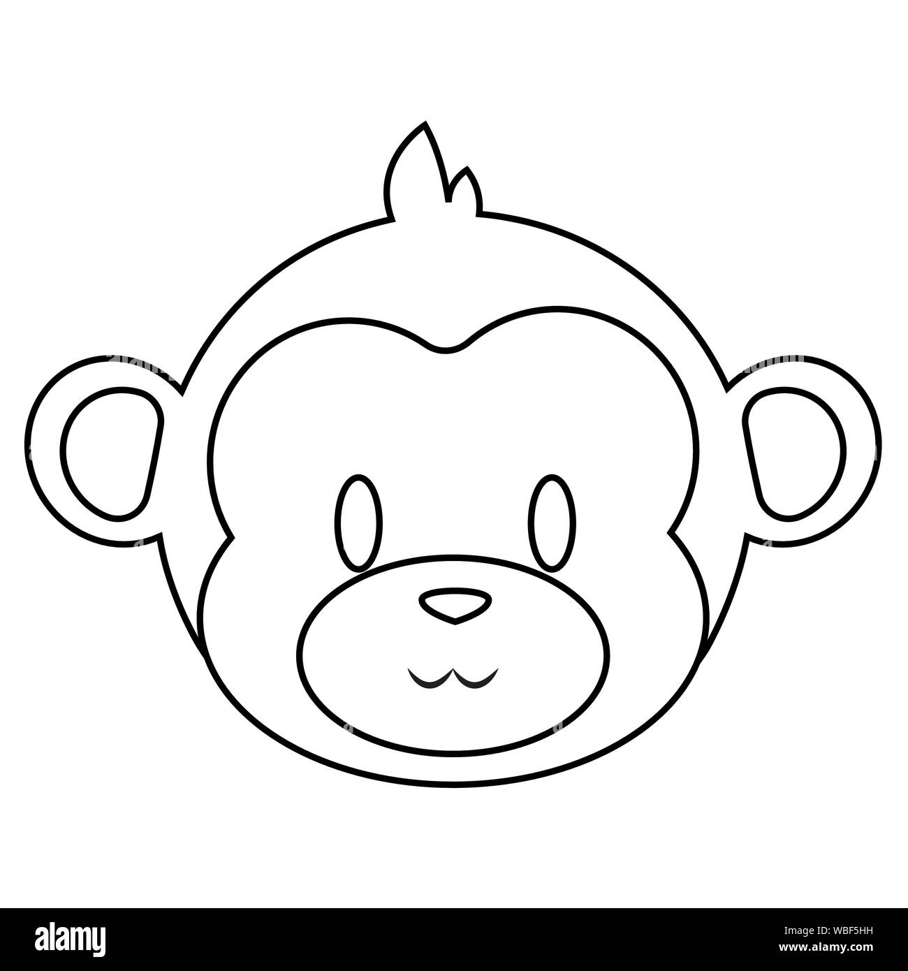 Cute monkey face Stock Vector Image & Art - Alamy