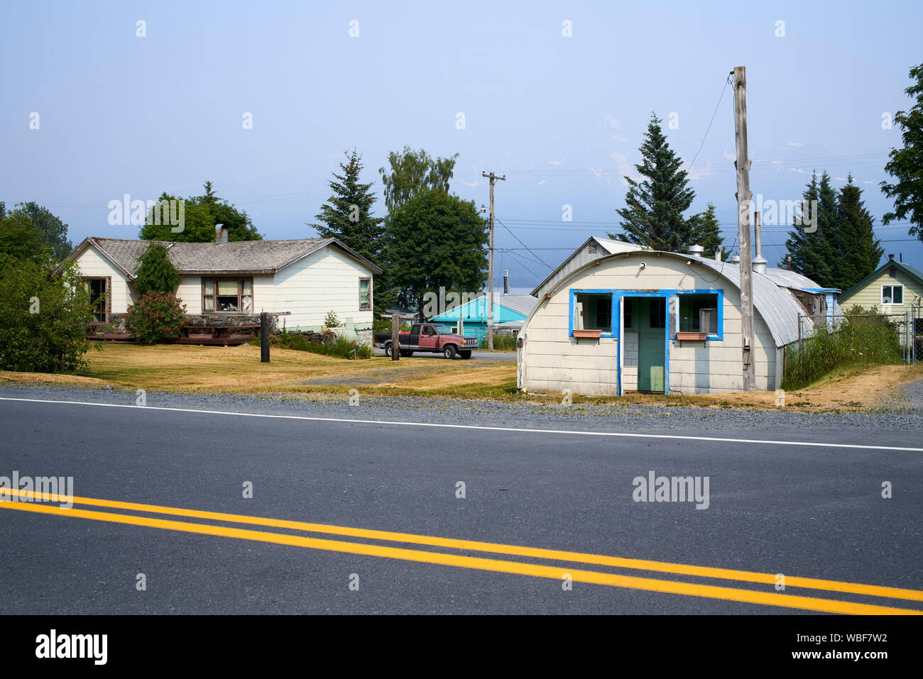 Residential neighborhood in Seward, Alaska Stock Photo Alamy