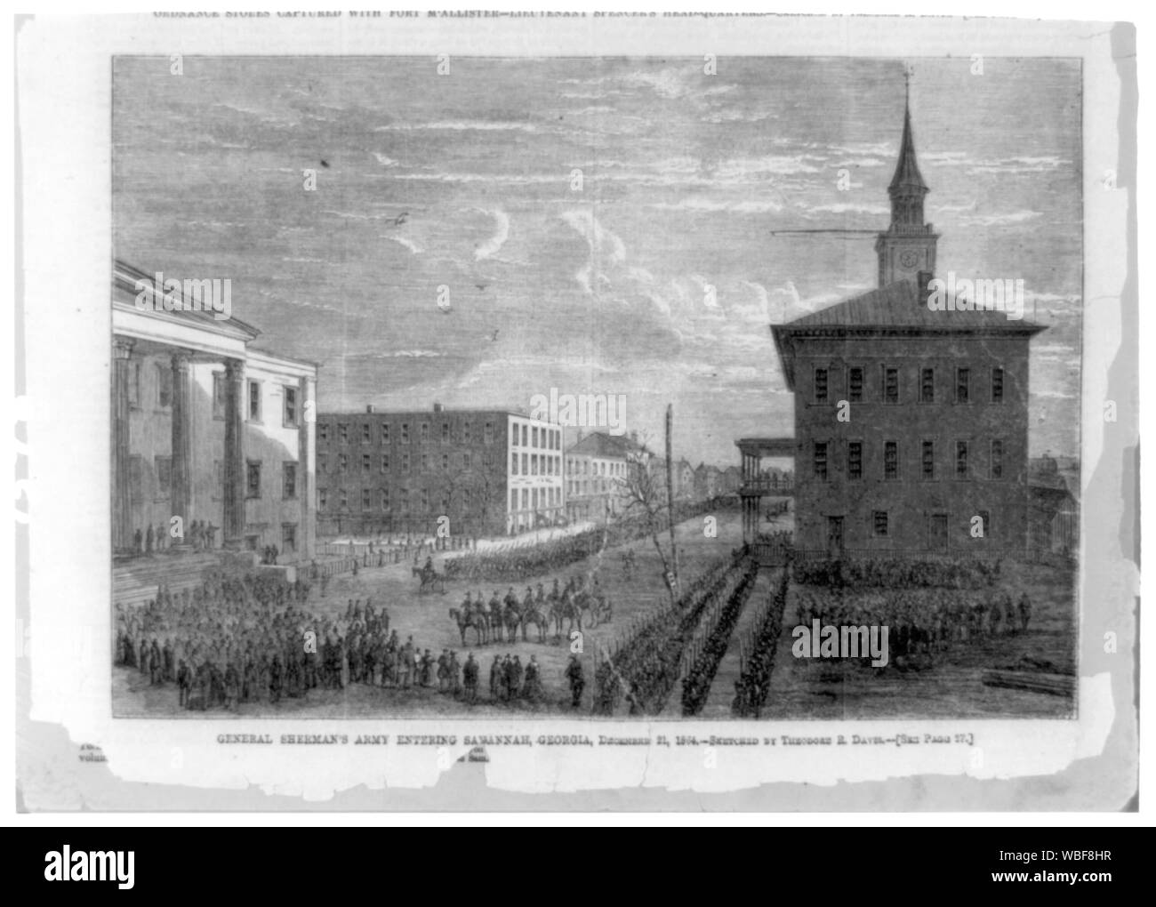General Sherman's army entering Savannah, Georgia, December 21, 1864 Abstract/medium: 1 print : wood engraving. Stock Photo