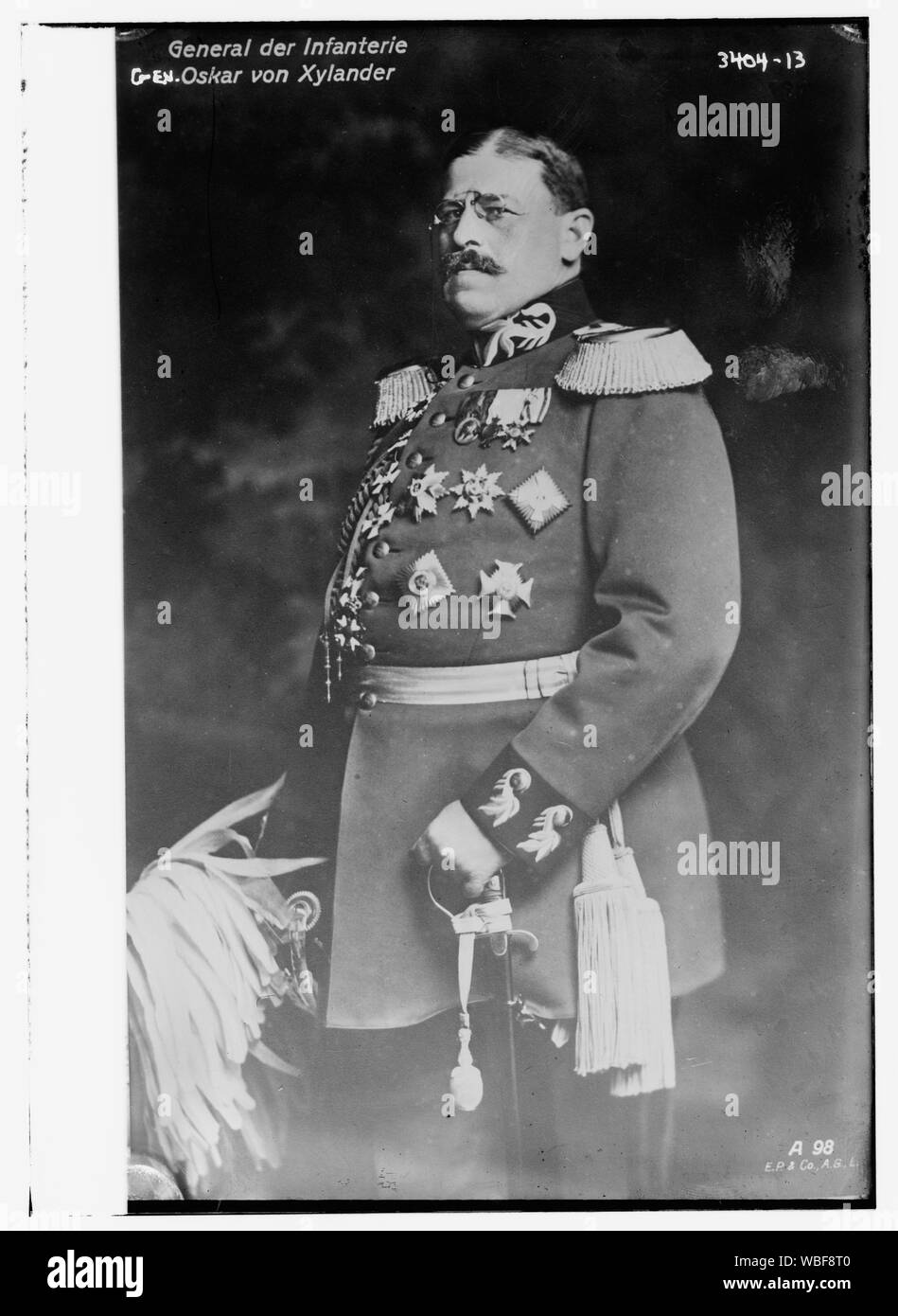 General der Infanterie: Gen. Oskar von Xylander Abstract/medium: 1 negative : glass ; 5 x 7 in. or smaller. Stock Photo